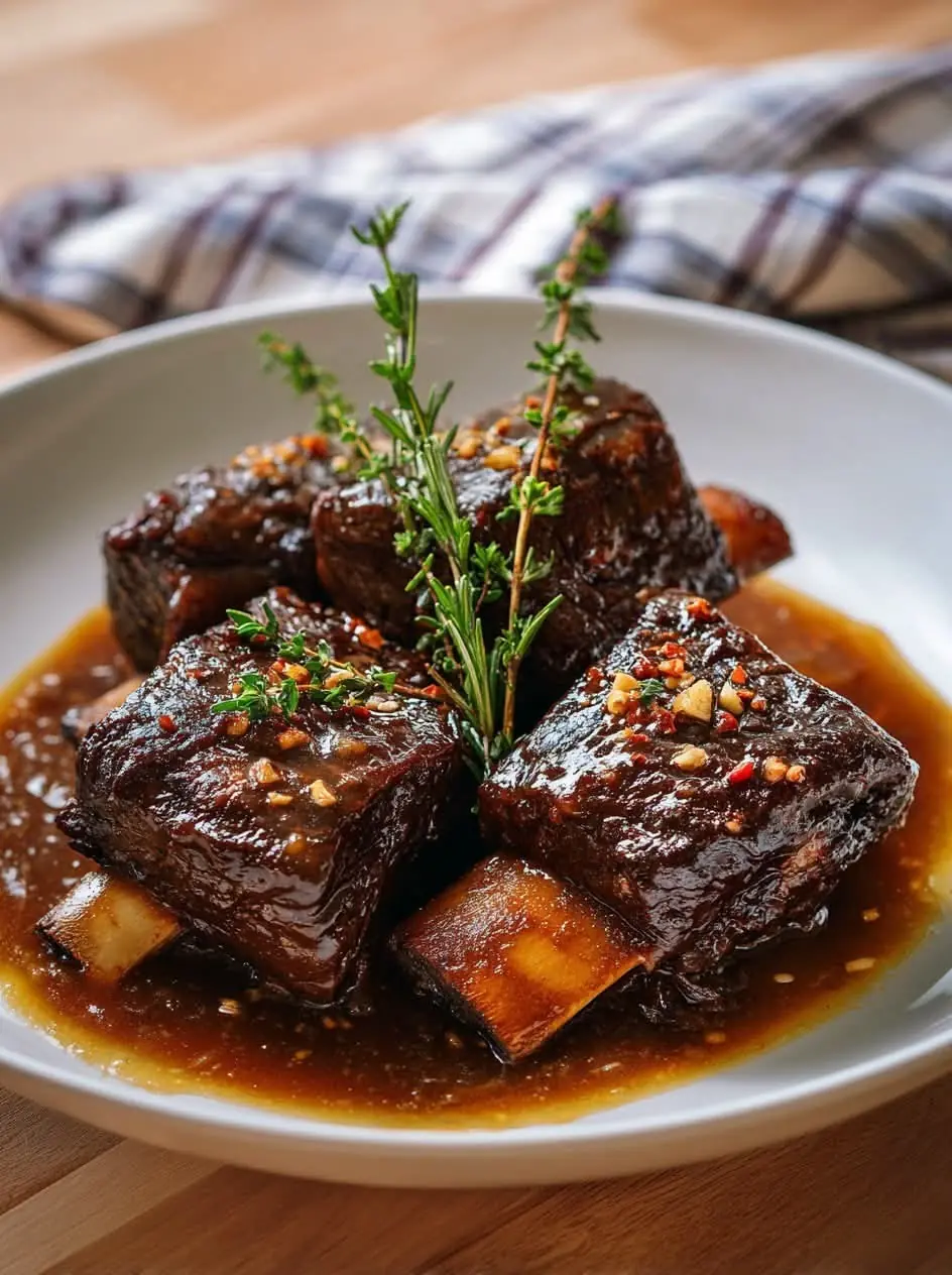 Slow-Braised BBQ Beef Short Ribs