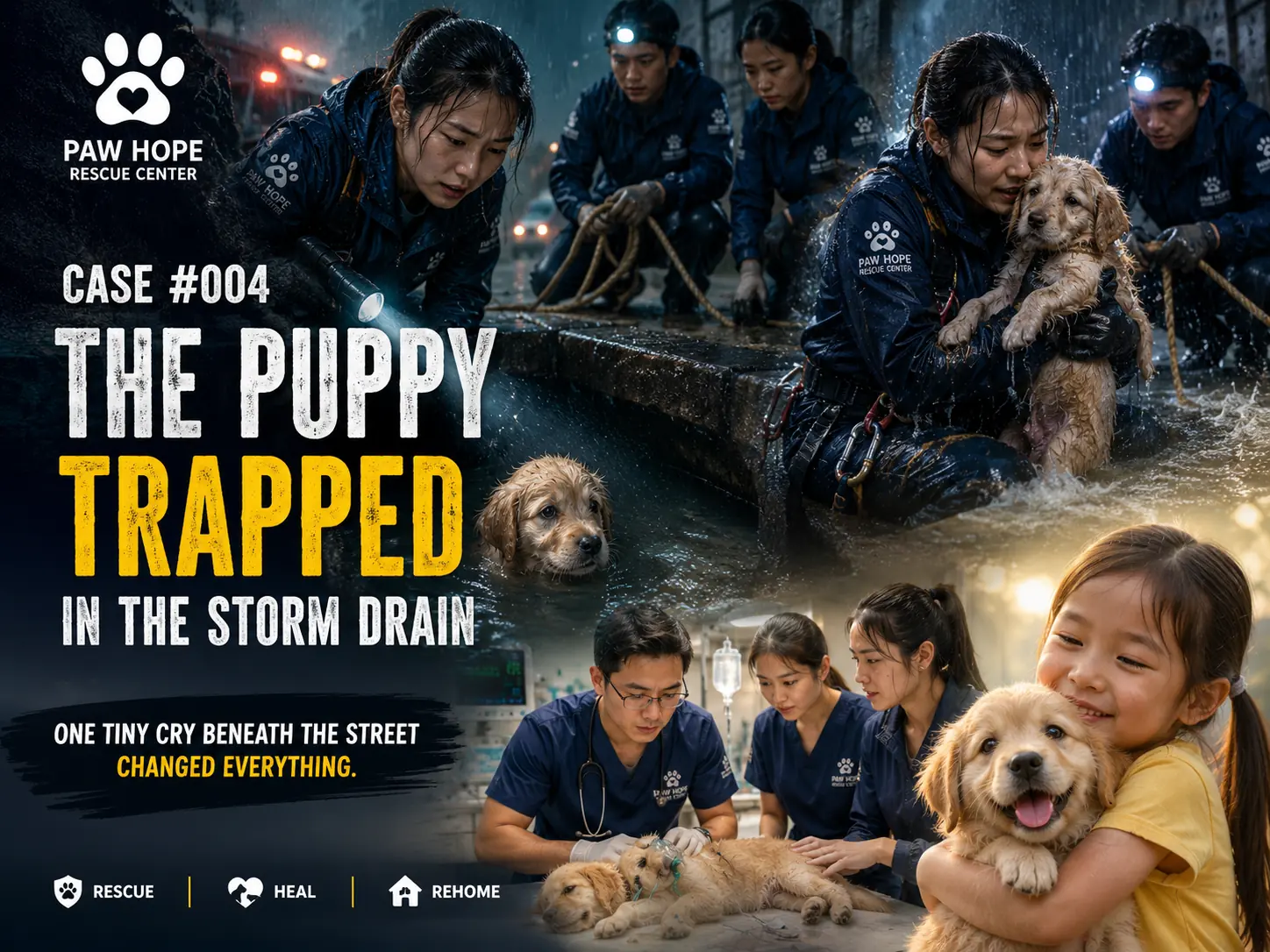 The Puppy Trapped in the Storm Drain