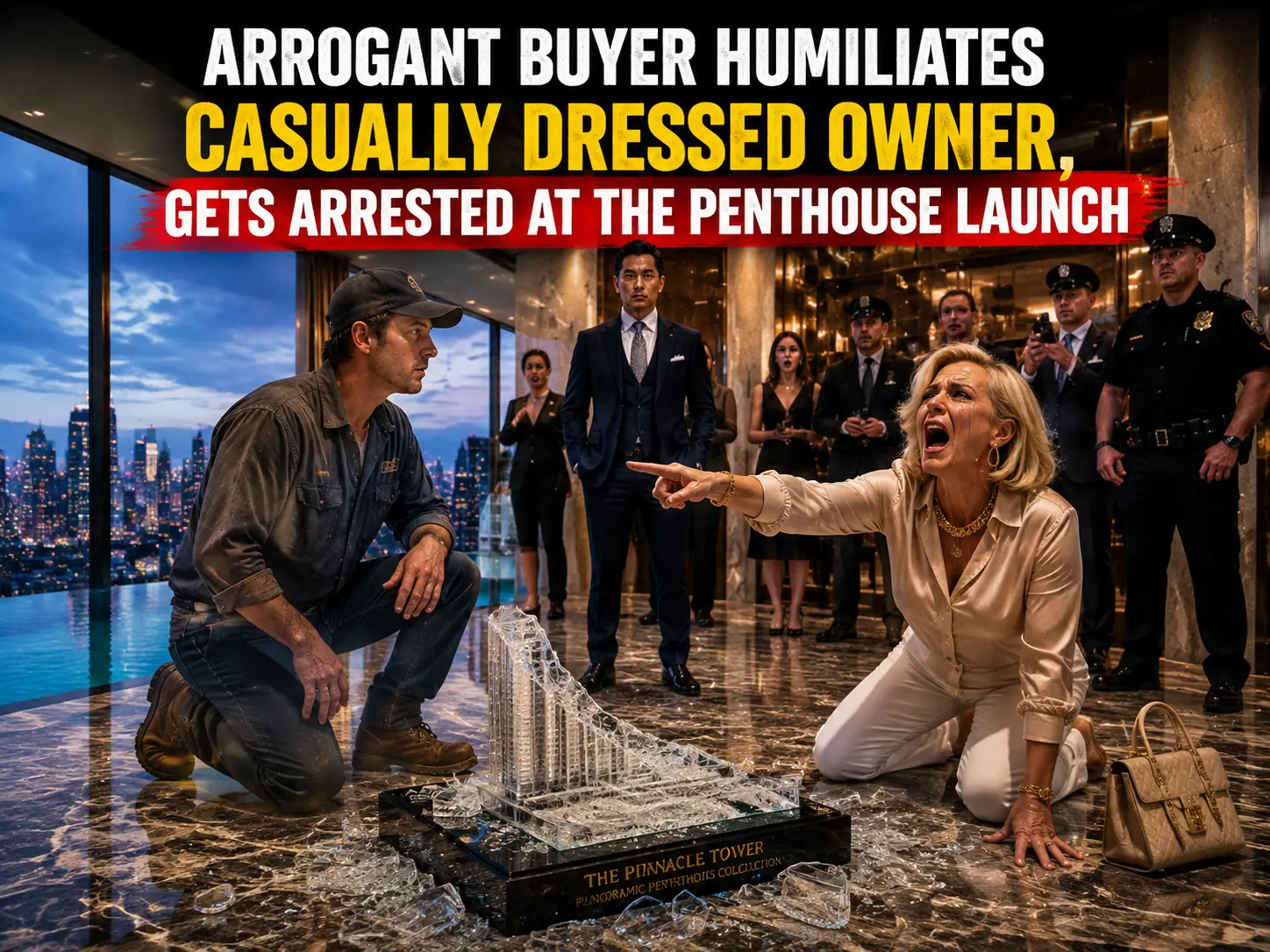 Arrogant Buyer Humiliates Casually Dressed Owner, Gets Arrested at the Penthouse Launch