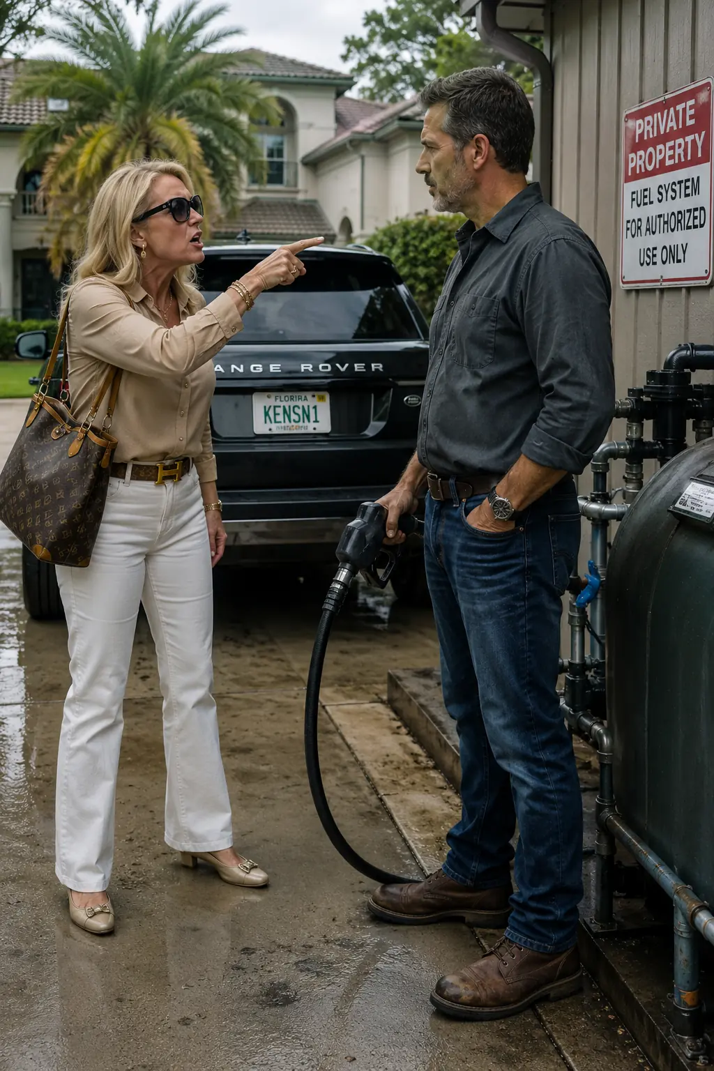 HOA KAREN CALLED THE COPS WHEN I REFUSED HER FREE GAS — SHE HAD NO IDEA WHO I REALLY WAS