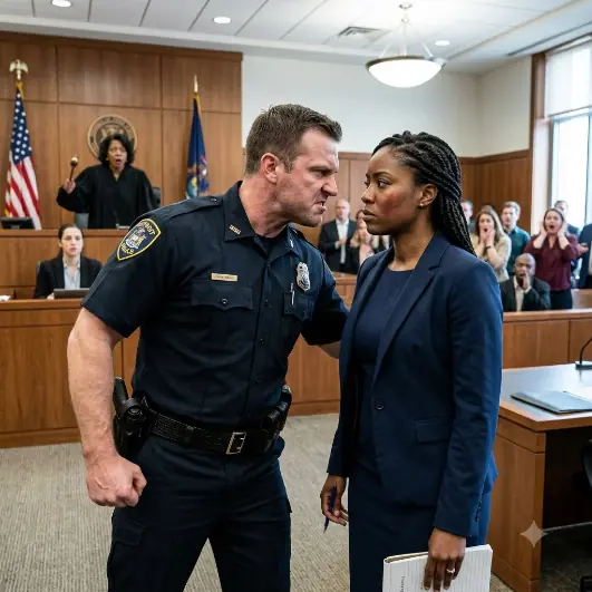 WHEN AN ARROGANT OFFICER SLAPPED A QUIET WIDOW IN OPEN COURT, HE THOUGHT HE WOULD GET AWAY WITH IT—UNTIL SHE STOOD UP AND UTTERED "I AM TRAINED TO COME HOME" BEFORE ENDING HIM IN SECONDS.