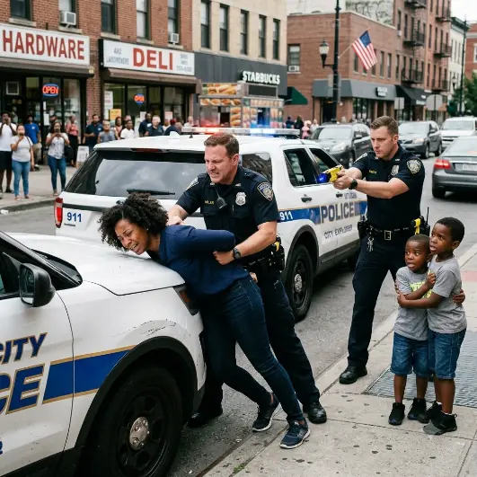 "IF YOU TOUCH MY SONS AGAIN, YOU WILL REGRET IT," I WARNED THE OFFICERS WHO ACCUSED ME OF KIDNAPPING MY OWN CHILDREN AT THE TOWN SQUARE, UNTIL THEY REALIZED THE SINGLE MOTHER THEY HARASSED HELD A FEDERAL MARSHAL BADGE.