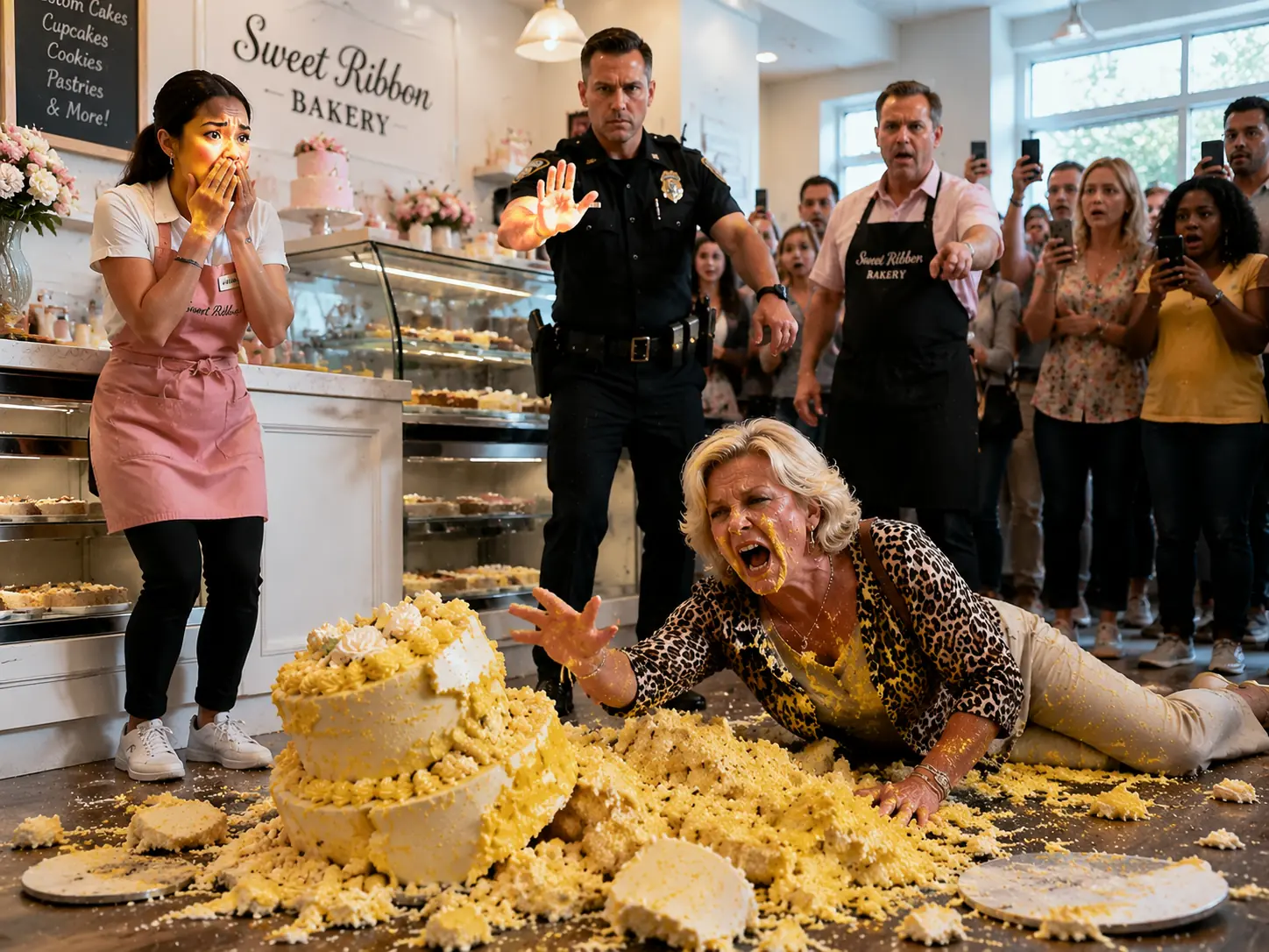 Karen Ruins Bakery Cake and Fakes Assault in Front of Unexpected Witness