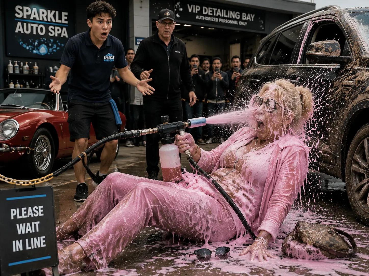 Karen Causes Car Wash Chaos